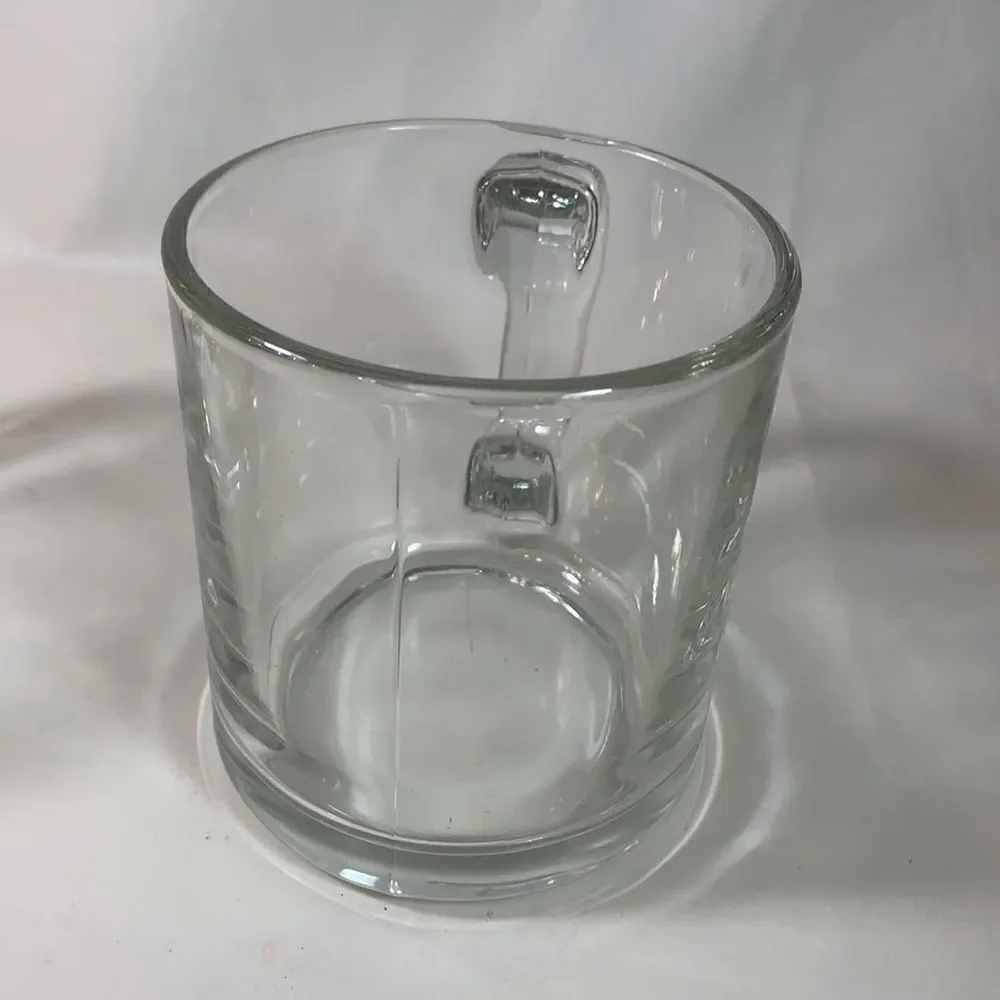 Clear Glass Mugs Coffee Cappuccino Tea Cocoa Cocktail 12 Ounces Each Set Of 2